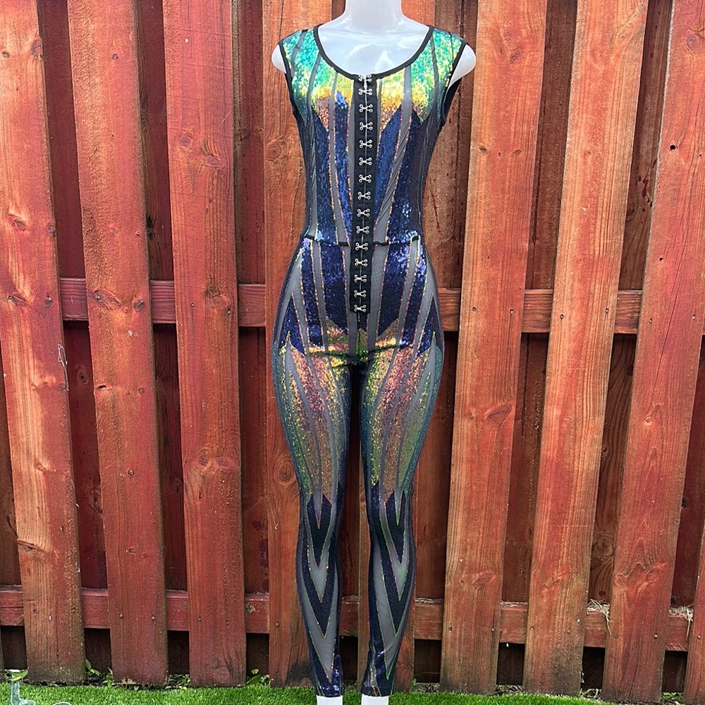 Iridescent Sequin Jumpsuit